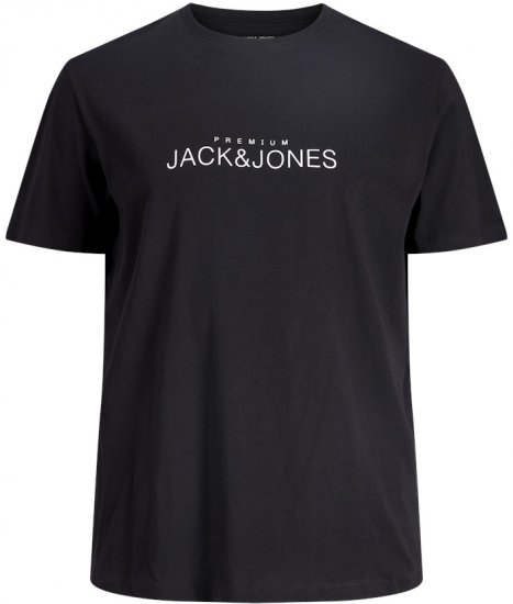 Jack & Jones Lavance Crew Neck T-Shirt Black Beauty - T-shirts - T-shirts Homem Tamanhos Grandes