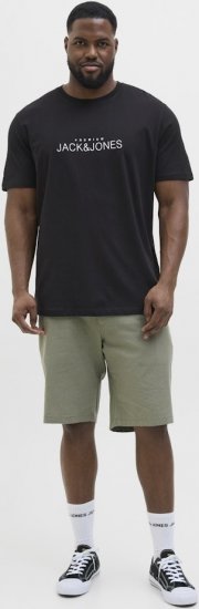 Jack & Jones Lavance Crew Neck T-Shirt Black Beauty - T-shirts - T-shirts Homem Tamanhos Grandes