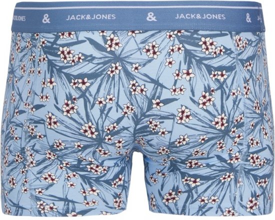 Jack & Jones Zach Trunks 3-Pack Chambray Blue - Roupa Interior & natação - Roupa interior Homem Tamanhos Grandes