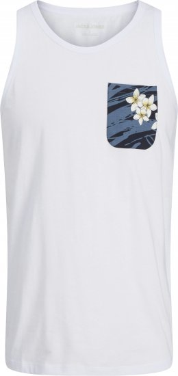 Jack & Jones Hawaii Printed Pocket Tanktop White - T-shirts - T-shirts Homem Tamanhos Grandes