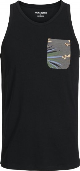 Jack & Jones Hawaii Printed Pocket Tanktop Black - T-shirts - T-shirts Homem Tamanhos Grandes