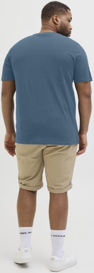 Jack & Jones Hawaii Shape Crew Neck T-Shirt Blue - T-shirts - T-shirts Homem Tamanhos Grandes