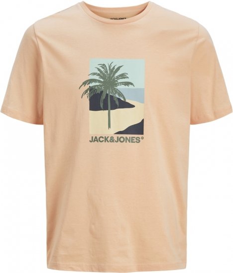 Jack & Jones Barbados Graphic Tee Light Pink - T-shirts - T-shirts Homem Tamanhos Grandes