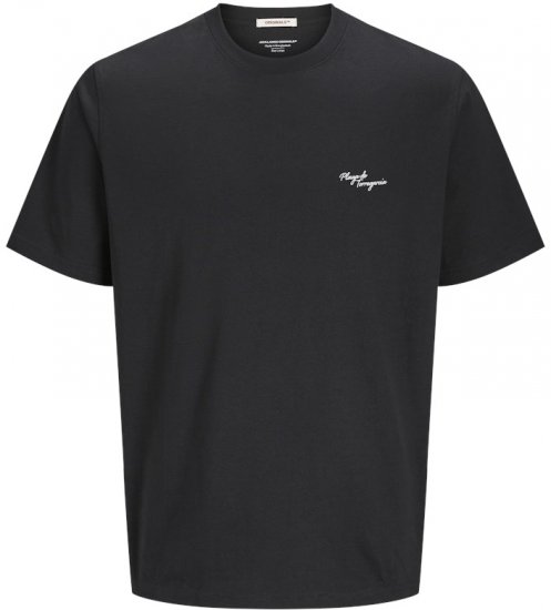 Jack & Jones Almeria Back Print T-Shirt Black - T-shirts - T-shirts Homem Tamanhos Grandes