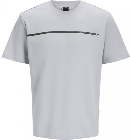 Jack & Jones Fusion Black Line Crew Neck T-Shirt Grey - T-shirts - T-shirts Homem Tamanhos Grandes