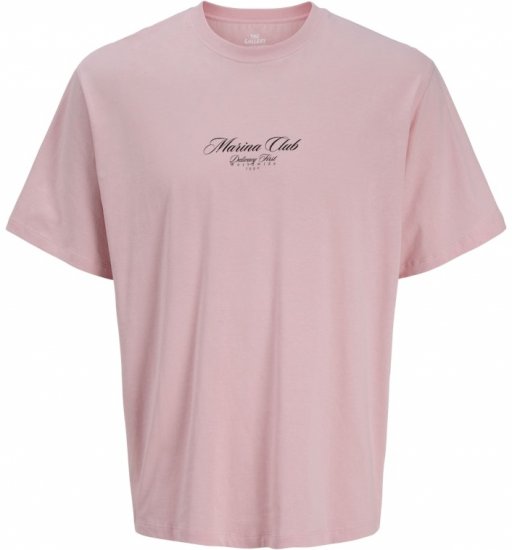 Jack & Jones Marina Crew Neck T-Shirt Tickled Pink - T-shirts - T-shirts Homem Tamanhos Grandes