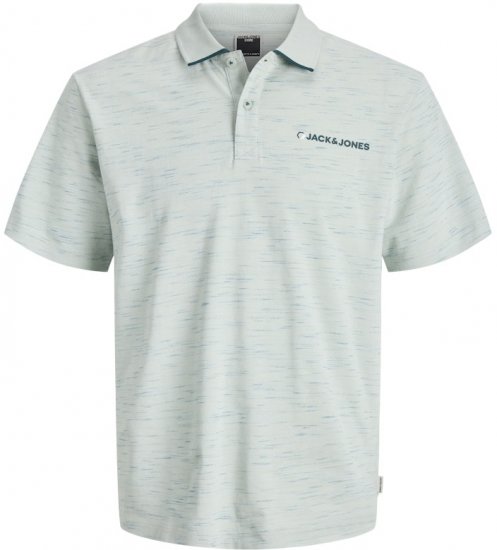 Jack & Jones Logan Polo Shirt Aqua Grey - Pólos - Pólos Tamanhos Grandes Homem