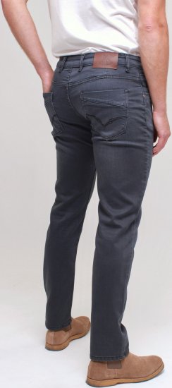 Kam Jeans Jacob Knitted Denim Reg Fit Jeans Charcoal - Jeans & calças - Jeans & Calças Tamanhos Grandes Homem