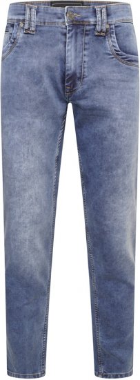 Kam Jeans Jacob Knitted Denim Reg Fit Jeans Light Wash Blue - Jeans & calças - Jeans & Calças Tamanhos Grandes Homem