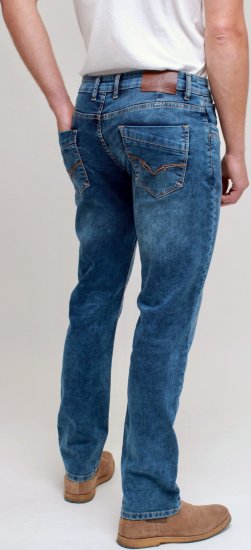 Kam Jeans Jacob Knitted Denim Reg Fit Jeans Light Wash Blue - Jeans & calças - Jeans & Calças Tamanhos Grandes Homem