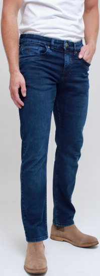 Kam Jeans Jacob Knitted Denim Reg Fit Jeans Mid Wash Blue - Jeans & calças - Jeans & Calças Tamanhos Grandes Homem