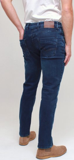 Kam Jeans Jacob Knitted Denim Reg Fit Jeans Mid Wash Blue - Jeans & calças - Jeans & Calças Tamanhos Grandes Homem
