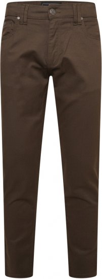 Kam Jeans 265 5 Pocket Weave Stretch Pants Brown - Jeans & calças - Jeans & Calças Tamanhos Grandes Homem