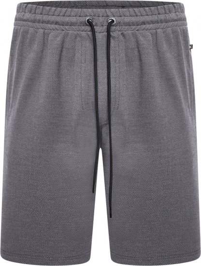 Kam Jeans 3317 Textured Interlock Shorts Charcoal - Calças & calções de fato de treino - Calças de Fato de Treino Tamanhos Grandes 