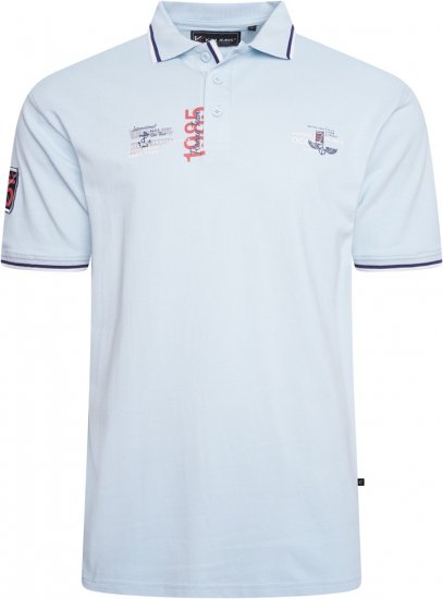 Kam Jeans 5512 1985 Racing Team Polo Blue - Pólos - Pólos Tamanhos Grandes Homem