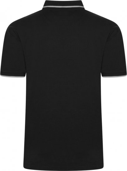 Kam Jeans 5518 Smart Mini Geo-Print Polo Black - Pólos - Pólos Tamanhos Grandes Homem