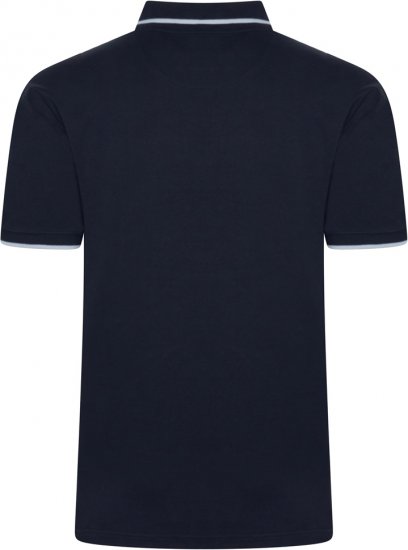 Kam Jeans 5518 Smart Mini Geo-Print Polo Navy - Pólos - Pólos Tamanhos Grandes Homem