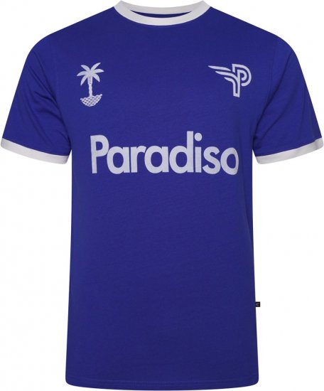 Kam Jeans 5768 Paradiso Print T-Shirt Surf Blue - T-shirts - T-shirts Homem Tamanhos Grandes