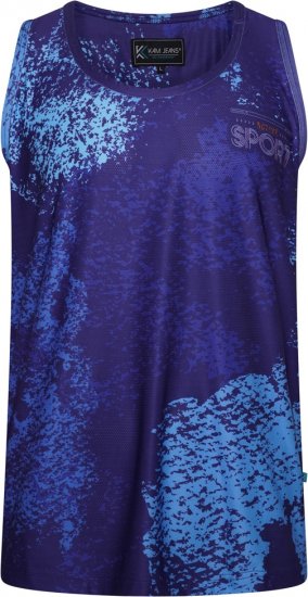 Kam Jeans AP009 Active Performance Printed Mesh Sleeveless T-Shirt Electric Blue - T-shirts - T-shirts Homem Tamanhos Grandes