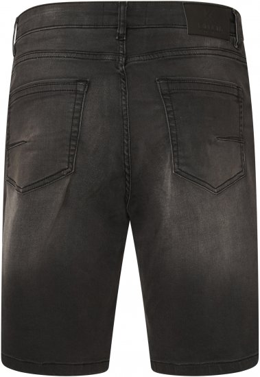 Kam Jeans NUNEZ2 Knitted Denim Stretch Shorts Charcoal - Calções - Calções Homem Tamanhos Grandes