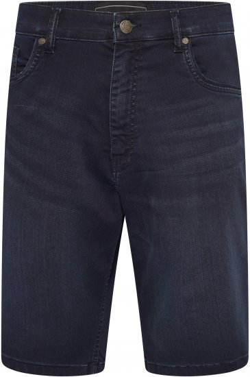 Kam Jeans NUNEZ2 Knitted Denim Stretch Shorts Dark Navy - Calções - Calções Homem Tamanhos Grandes