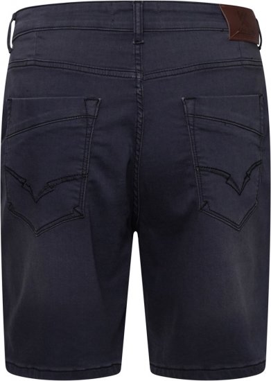 Kam Jeans Pepe Knitted Denim Shorts Charcoal - Calções - Calções Homem Tamanhos Grandes