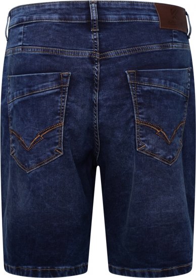 Kam Jeans Pepe Knitted Denim Shorts Random Mid Wash Blue - Calções - Calções Homem Tamanhos Grandes