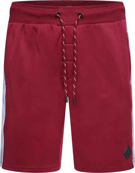 Kam Jeans TS006 Retro Pannelled Tracky Set (Shorts/Sleeveless Hoodie) Red - Fatos de treino - Fatos de treino homem tamanhos grandes