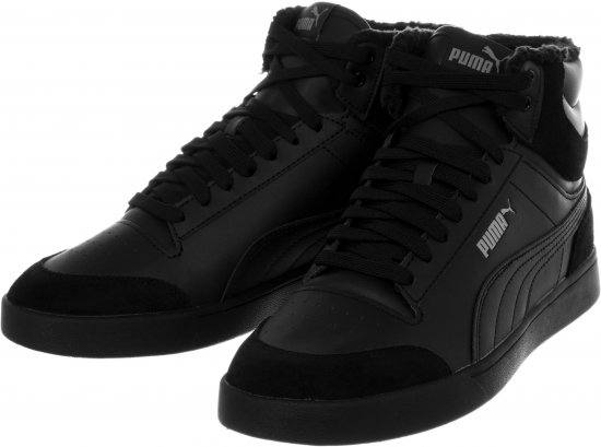 Puma Shuffle Mid Fur Shoes Black - Calçado de homem 40-52 - 