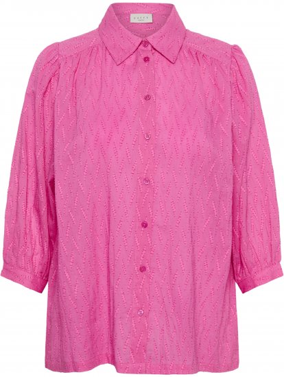 Kaffe Curve Gabby Camisa com mangas encurtadas Rosa - Camisas - 