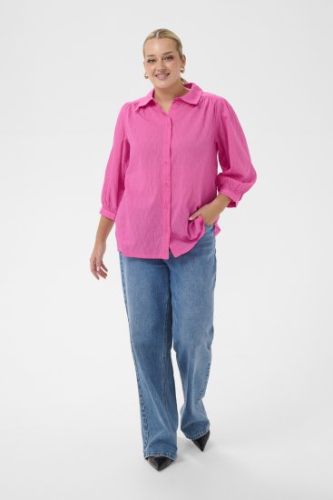 Kaffe Curve Gabby Camisa com mangas encurtadas Rosa - Camisas - 