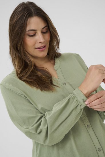 Kaffe Curve Nana Camisa de manga comprida Verde - Blusas e Túnicas - 