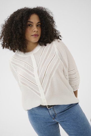 Kaffe Curve Liwa Shirt Chalk - Camisas - 
