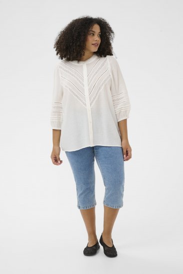 Kaffe Curve Liwa Shirt Chalk - Camisas - 