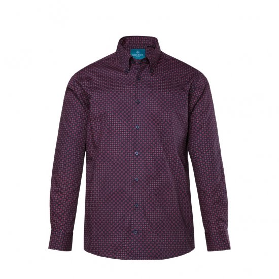 Boston Park Shirt Long Sleeve Navy Blue - Camisas - Camisas Homem Tamanhos Grandes