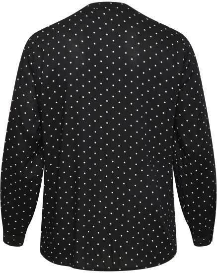 Kaffe Curve Joy Blusa Preto/Branco Com Bolinhas - Blusas e Túnicas - 