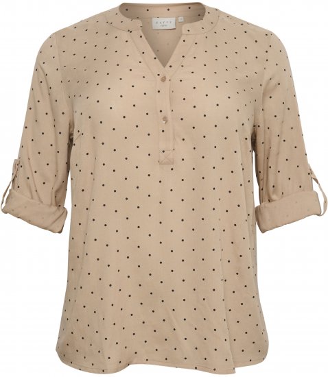 Kaffe Curve Joy Blusa Nomad/Preto Com Bolinhas - Blusas e Túnicas - 