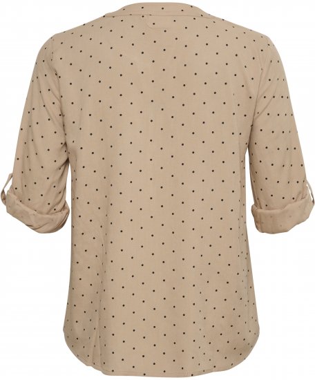 Kaffe Curve Joy Blusa Nomad/Preto Com Bolinhas - Blusas e Túnicas - 