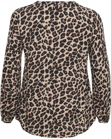 Kaffe Curve Mirta Tilly Blusa Com Estampado De Leopardo - Blusas e Túnicas - 