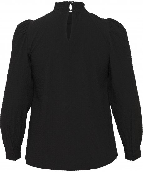 Kaffe Curve Ditta Smock Blusa Preto Profundo - Blusas e Túnicas - 