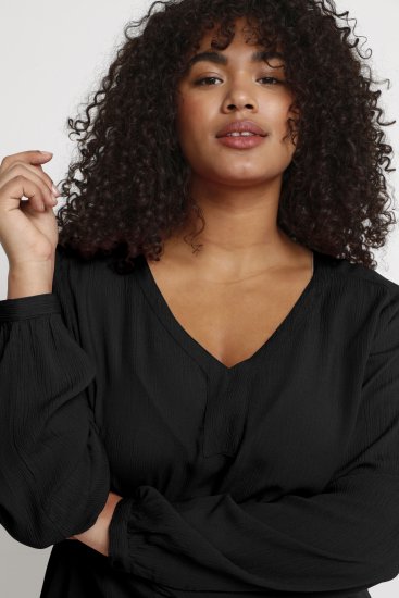 Kaffe Curve Ami Manga comprida Blusa Preto profundo - T-shirts - 
