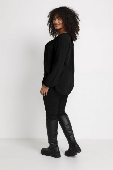 Kaffe Curve Ami Manga comprida Blusa Preto profundo - T-shirts - 