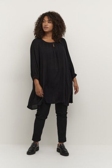 Kaffe Curve Ami Manga 3/4 Túnica Preto profundo - T-shirts - 