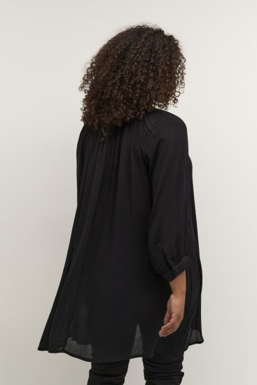 Kaffe Curve Ami Manga 3/4 Túnica Preto profundo - T-shirts - 