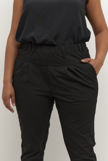 Kaffe Curve Jia Calças Preto profundo - Jeans & Calças Femininas em Tamanhos Grandes – Plus Size - 