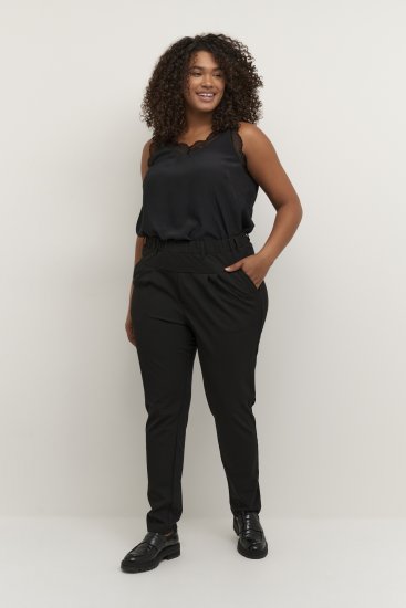 Kaffe Curve Jia Calças Preto profundo - Jeans & Calças Femininas em Tamanhos Grandes – Plus Size - 
