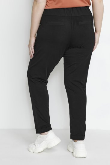 Kaffe Curve Jia Calças com cinto Preto profundo - Jeans & Calças Femininas em Tamanhos Grandes – Plus Size - 