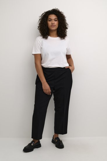 Kaffe Curve Sakira Calças cropped Preto profundo - Jeans & Calças Femininas em Tamanhos Grandes – Plus Size - 