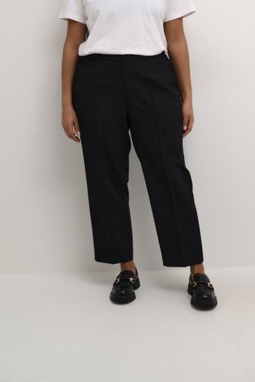 Kaffe Curve Sakira Calças cropped Preto profundo - Jeans & Calças Femininas em Tamanhos Grandes – Plus Size - 