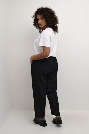 Kaffe Curve Sakira Calças cropped Preto profundo - Jeans & Calças Femininas em Tamanhos Grandes – Plus Size - 